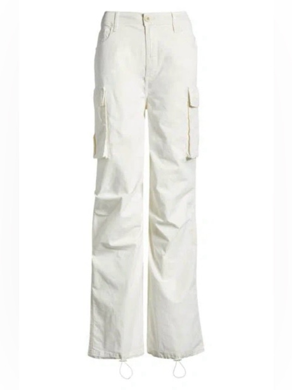 NWT Good American White Baggy Cargo Pants - Picture 6 of 13
